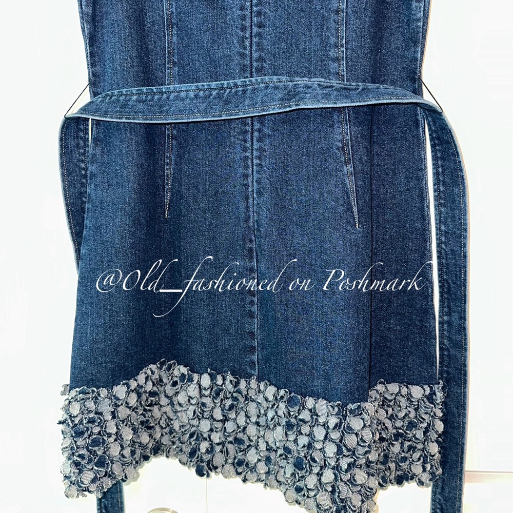 CINQ A SEPT Mindie Denim Petal Mini Dress - Picture 10 of 11